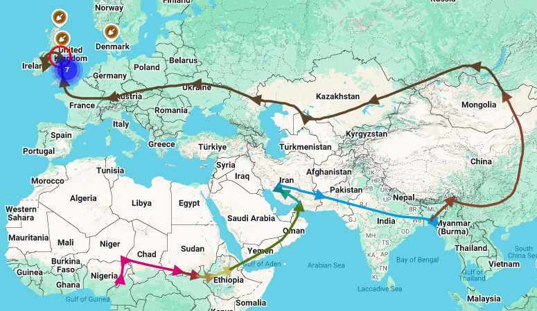 R‑M269E Migration Map
