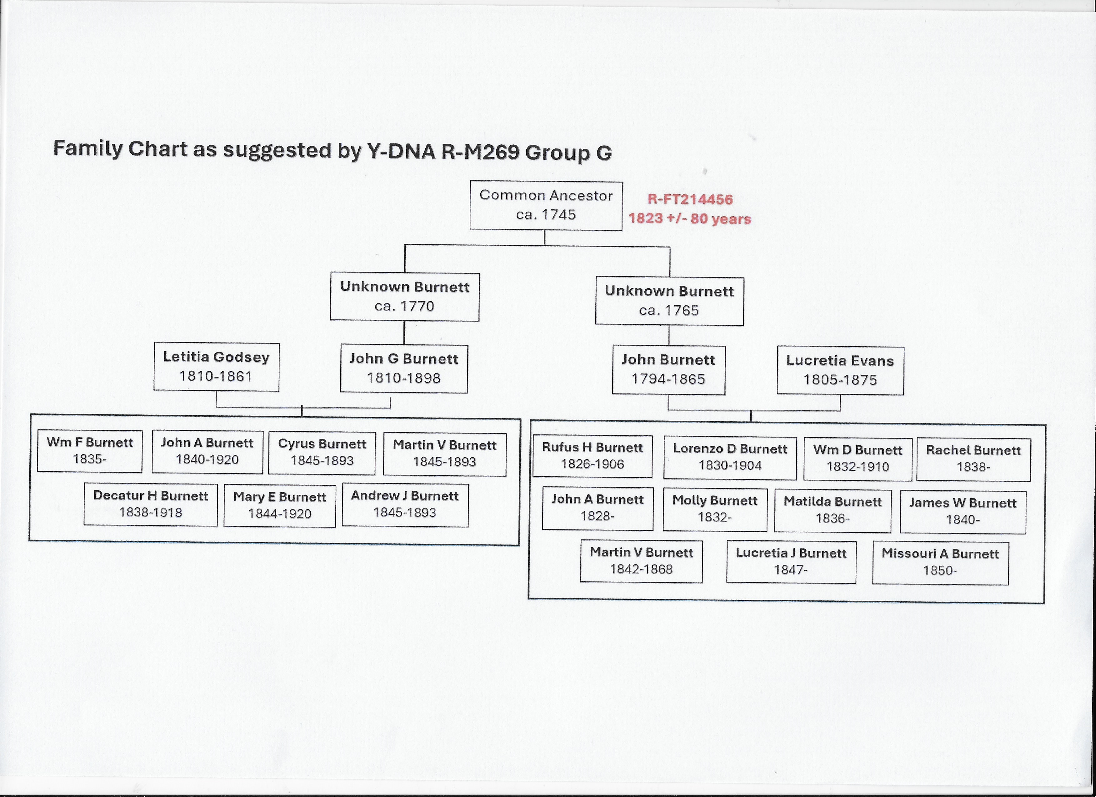 R‑M269G Family Chart